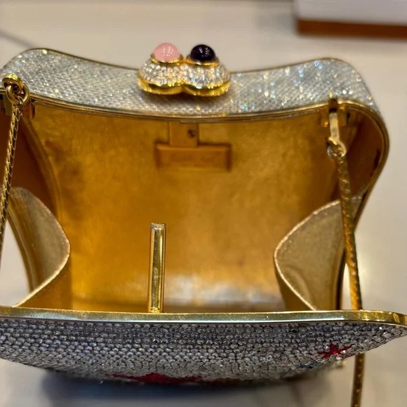 Judith Leiber silver and multicolor flower evening bag - Picture 3 of 6